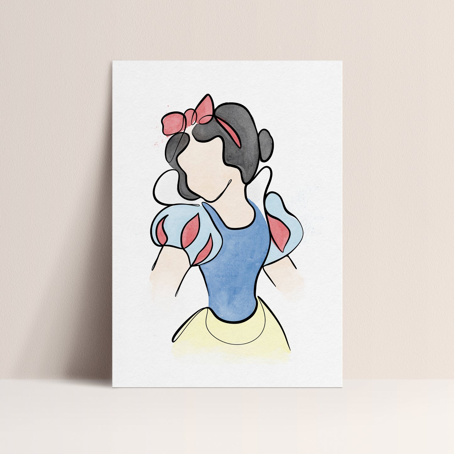 Snow White - One Line Art Print