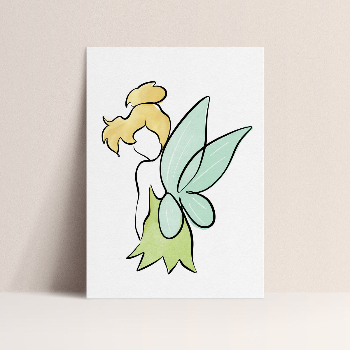 Tinker Bell - One Line Art Print