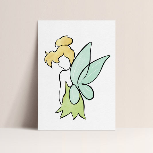 Tinker Bell - One Line Art Print