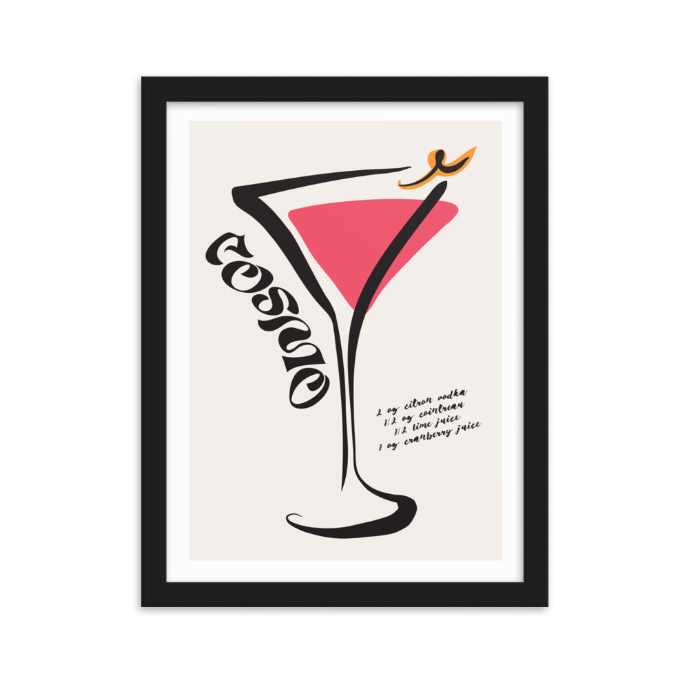 Cosmopolitan Cocktail Framed Art Poster