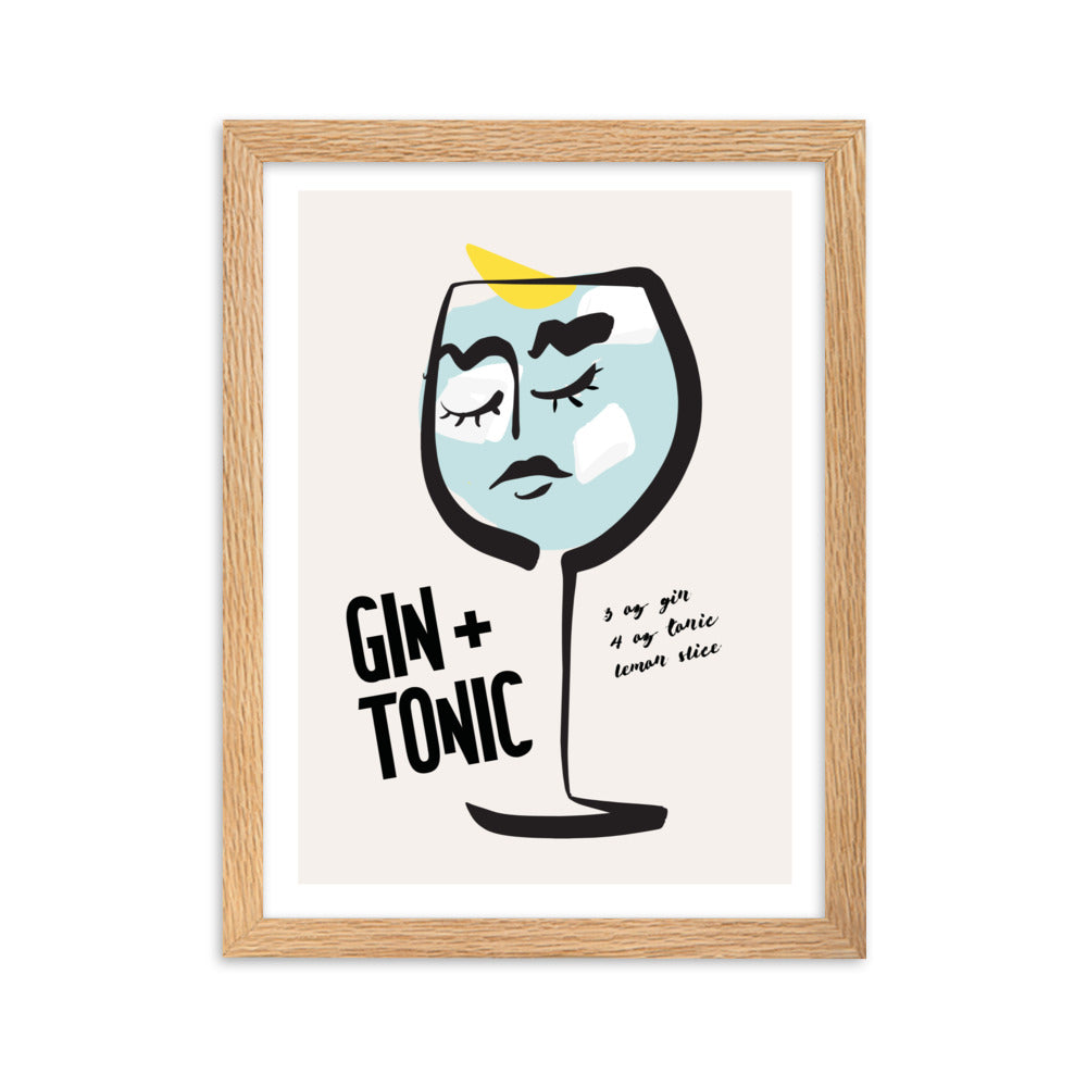 Gin and Tonic Cocktail Framed Art Print