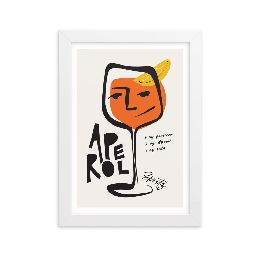 Aperol Spritz Cocktail Framed Art Print