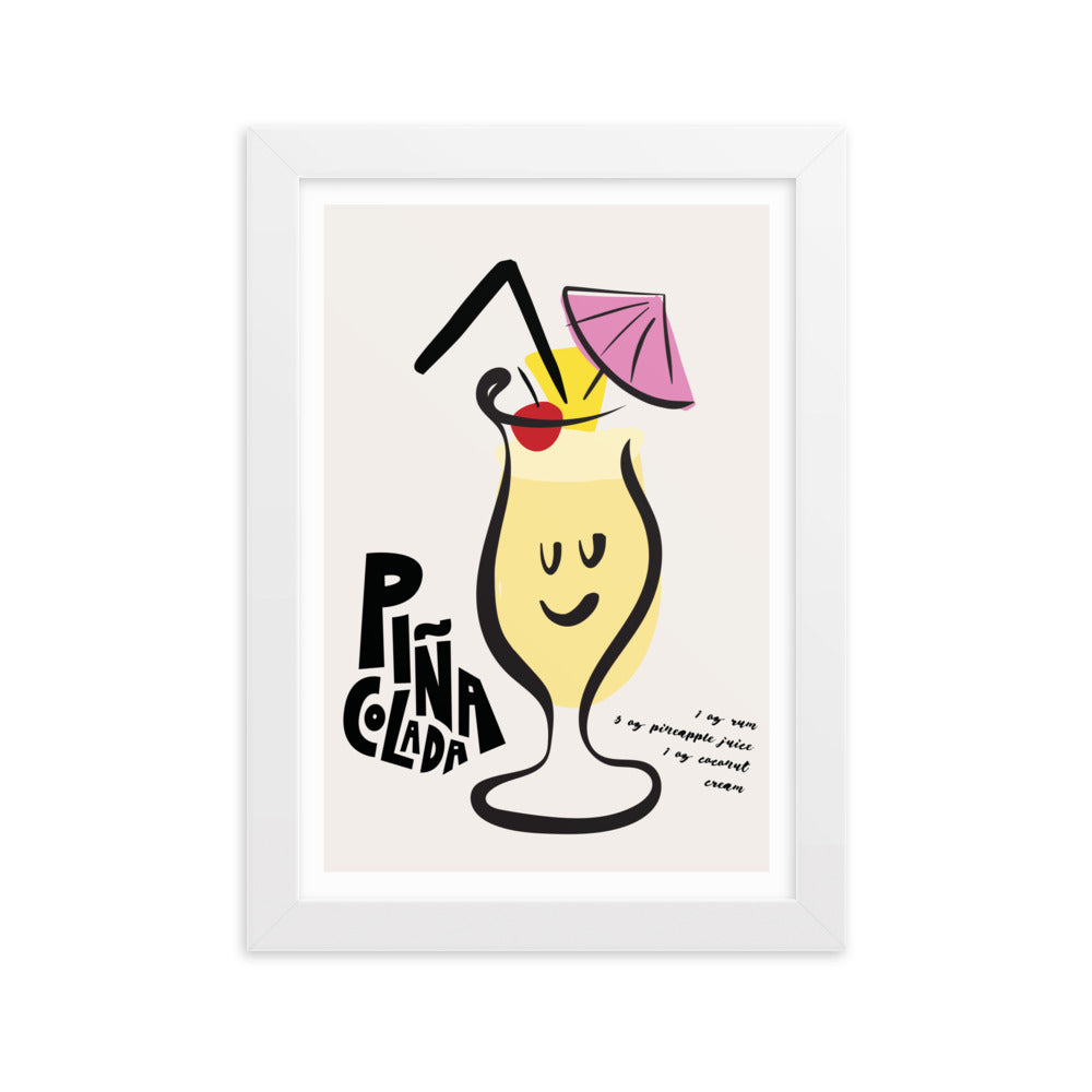 Pina Colada Cocktail Framed Art Print
