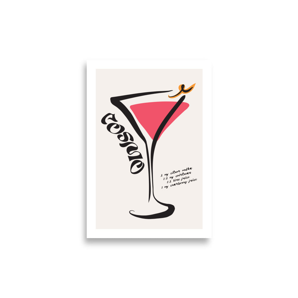 Cosmopolitan Cocktail Poster Print