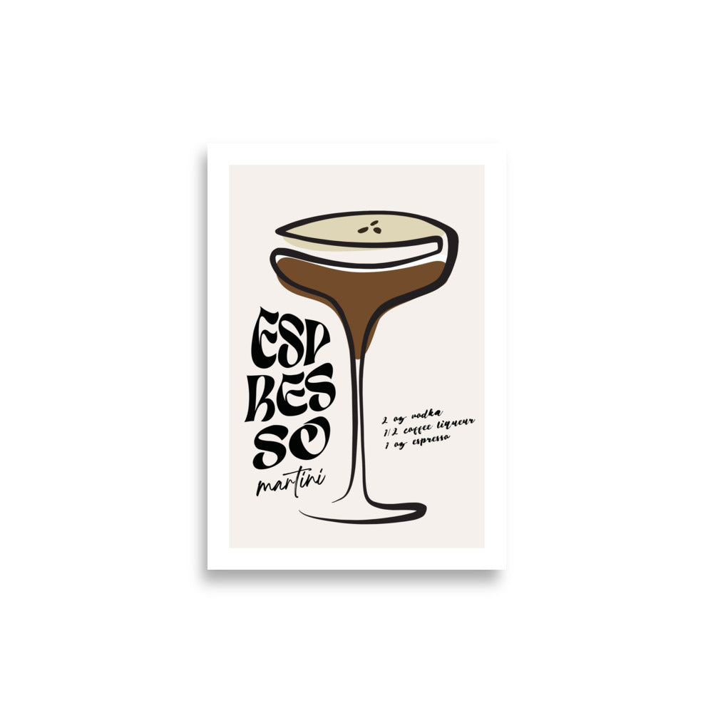 Espresso Martini Cocktail Poster Print