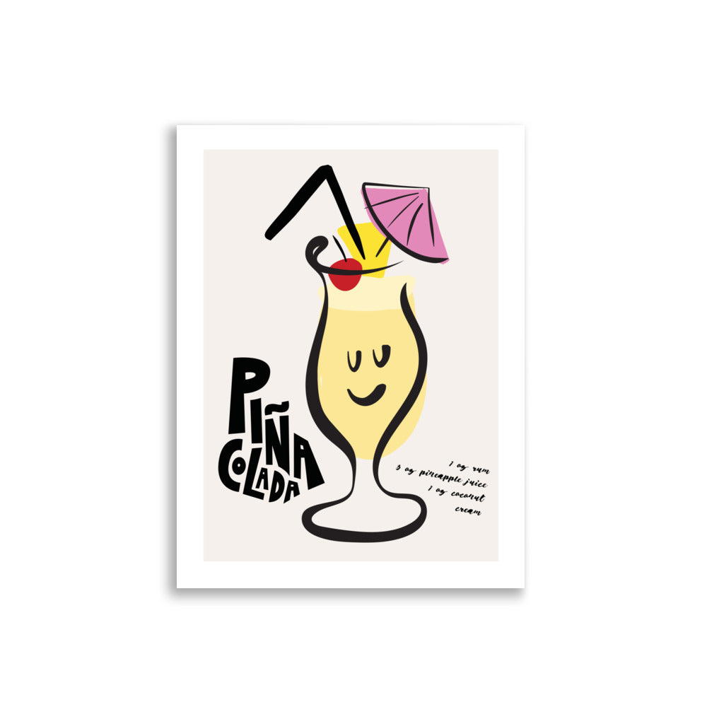 Pina Colada Cocktail Art Print