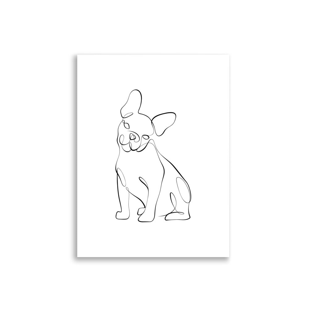 The Frenchie - One Line Drawing – Art by Hanna Lee Tidd