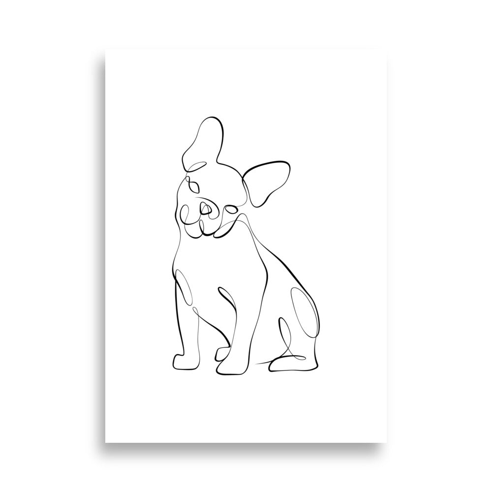 The Frenchie - One Line Drawing