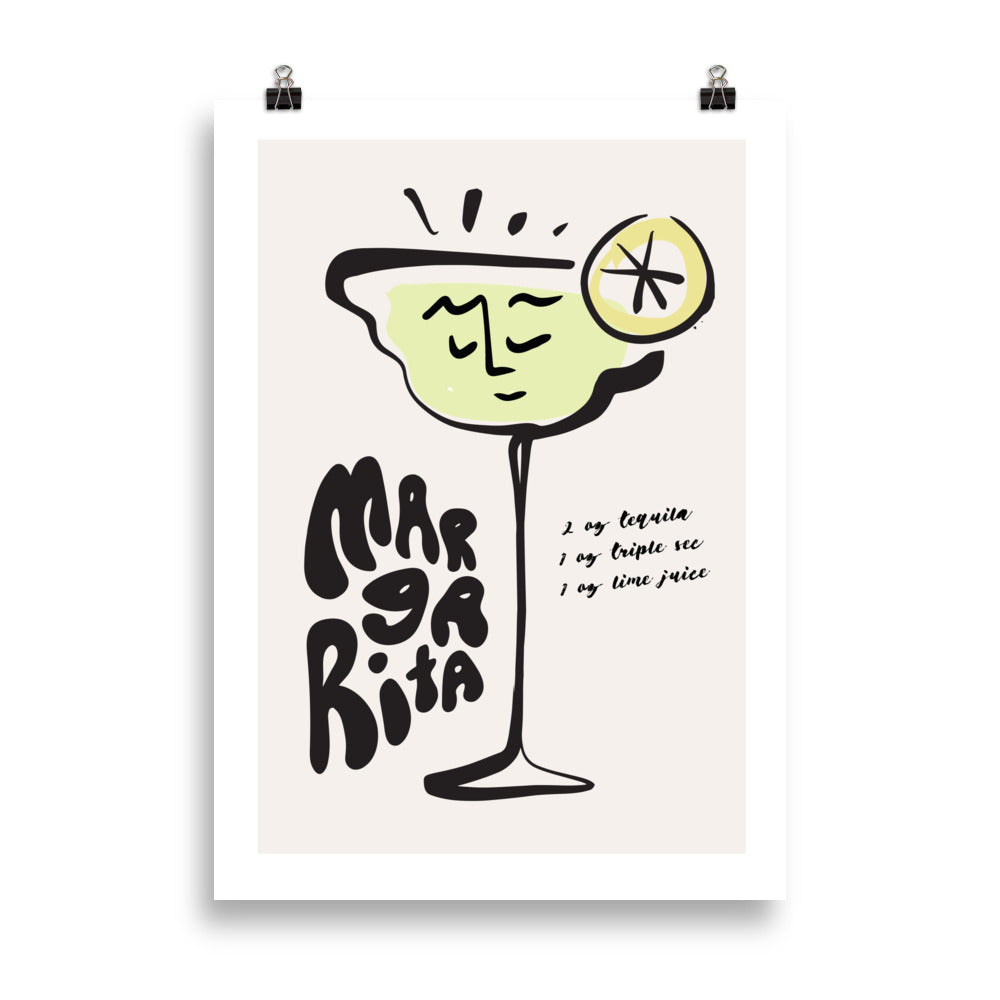 Margarita Cocktail Poster Print