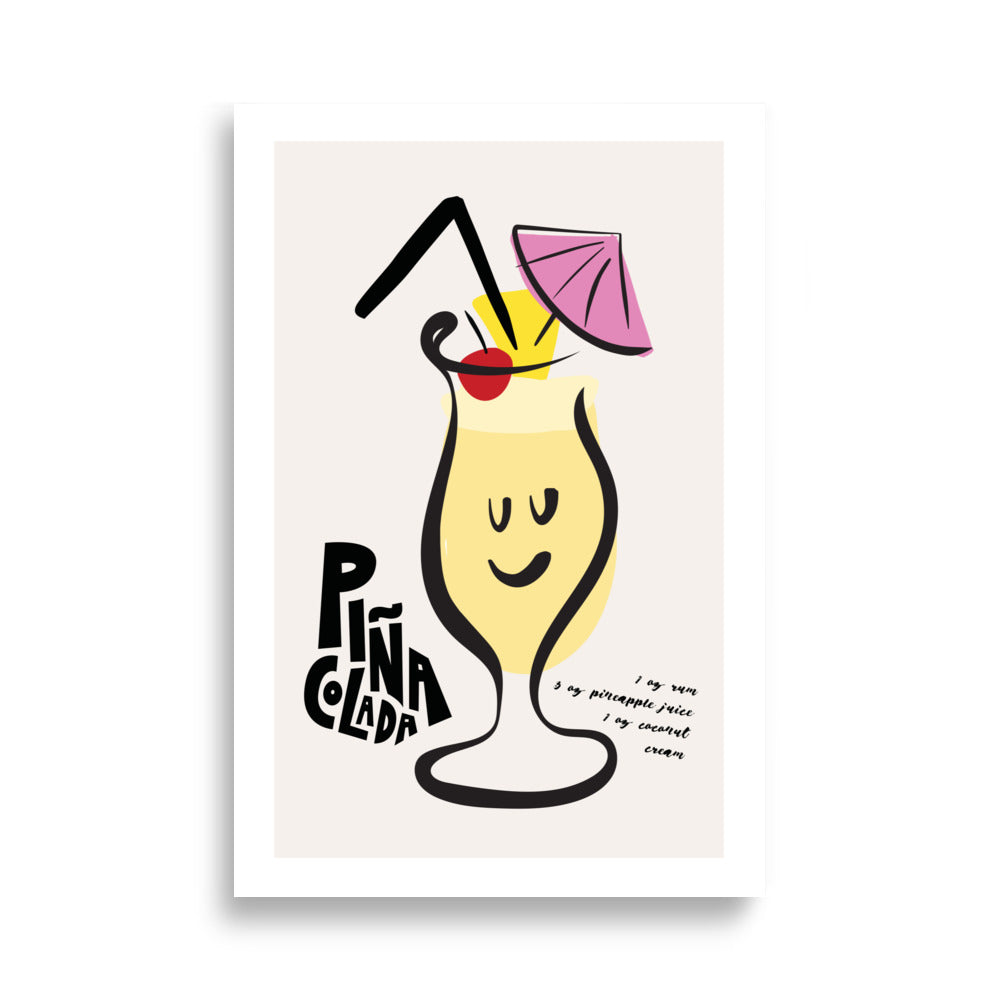 Pina Colada Cocktail Art Print