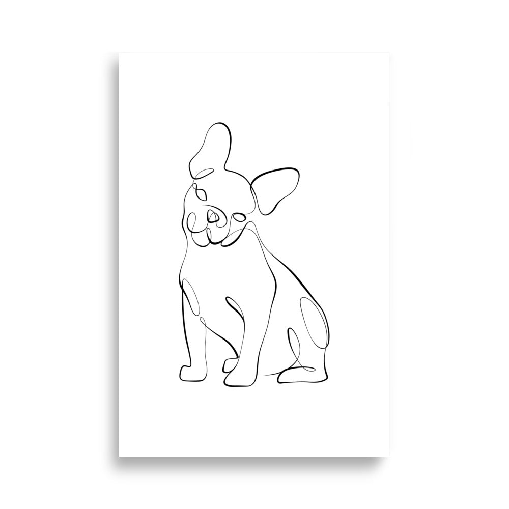 The Frenchie - One Line Drawing