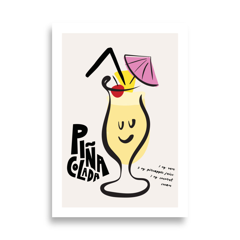 Pina Colada Cocktail Art Print