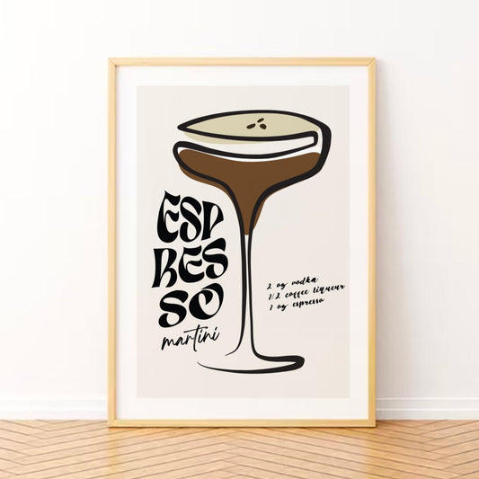 Espresso Martini Cocktail Poster Print