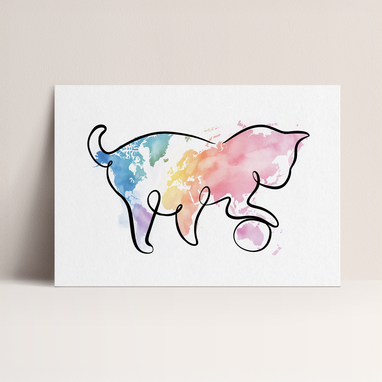 The World is Just a Cat - Art Print