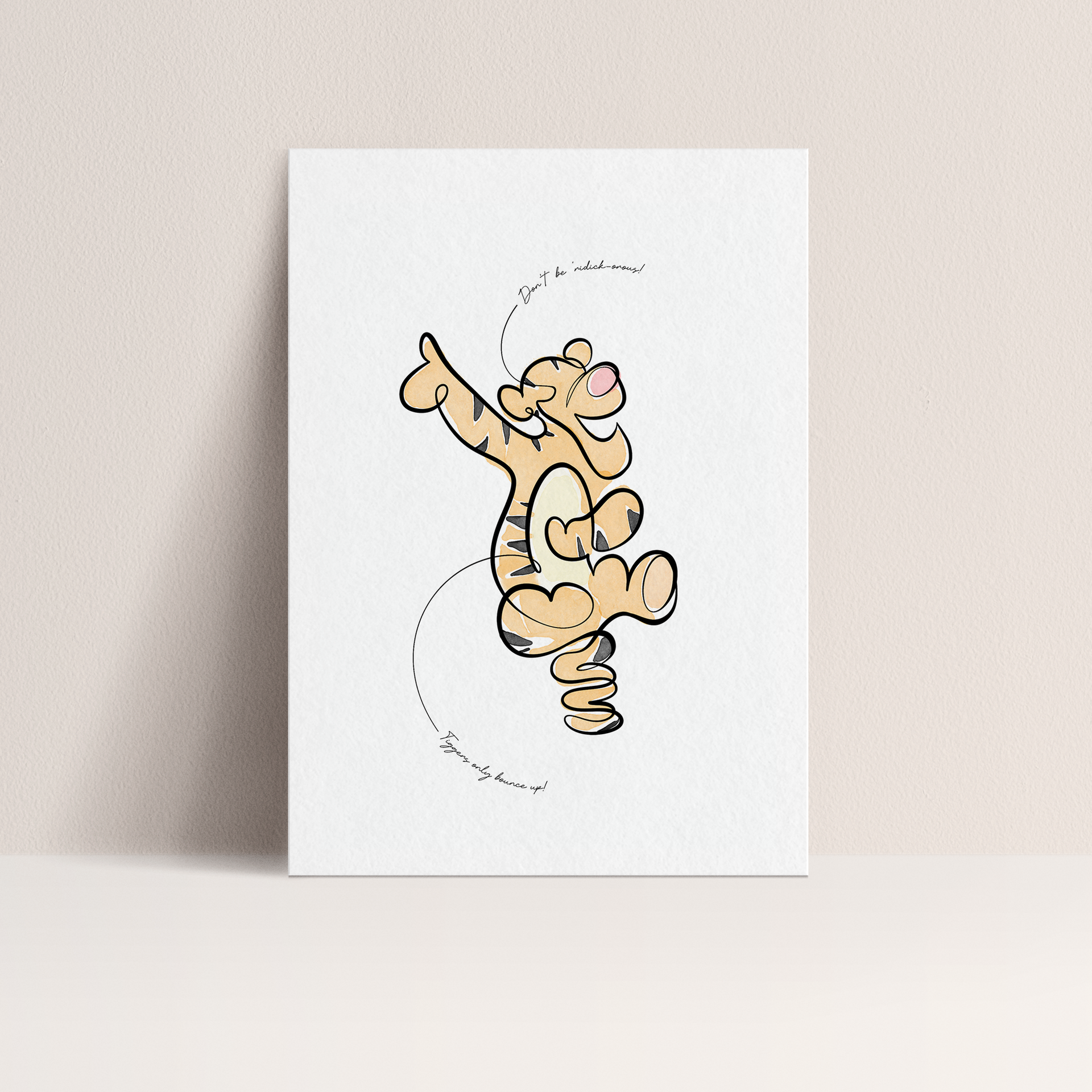 Tigger - Art Print - Winnie the Pooh – Art by Hanna Lee Tidd