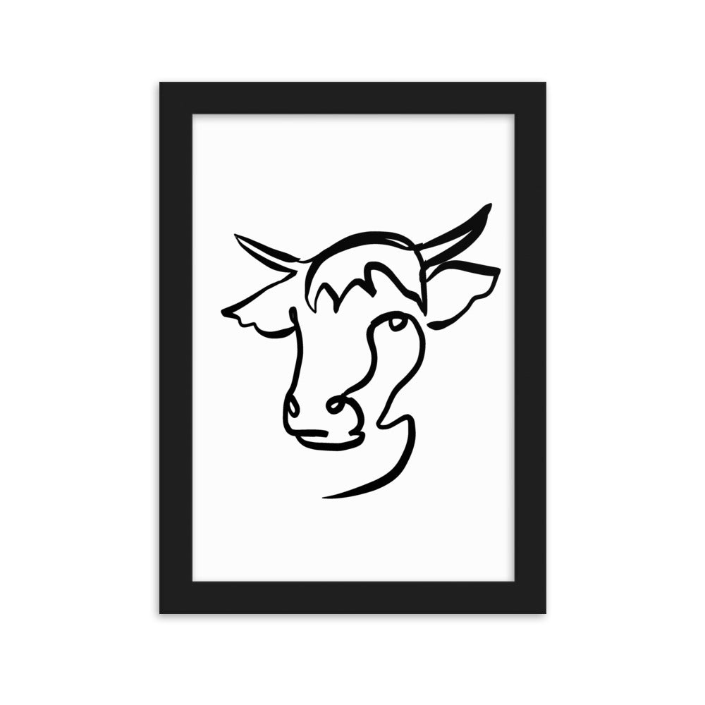 The Highland Cow - Framed Art Print