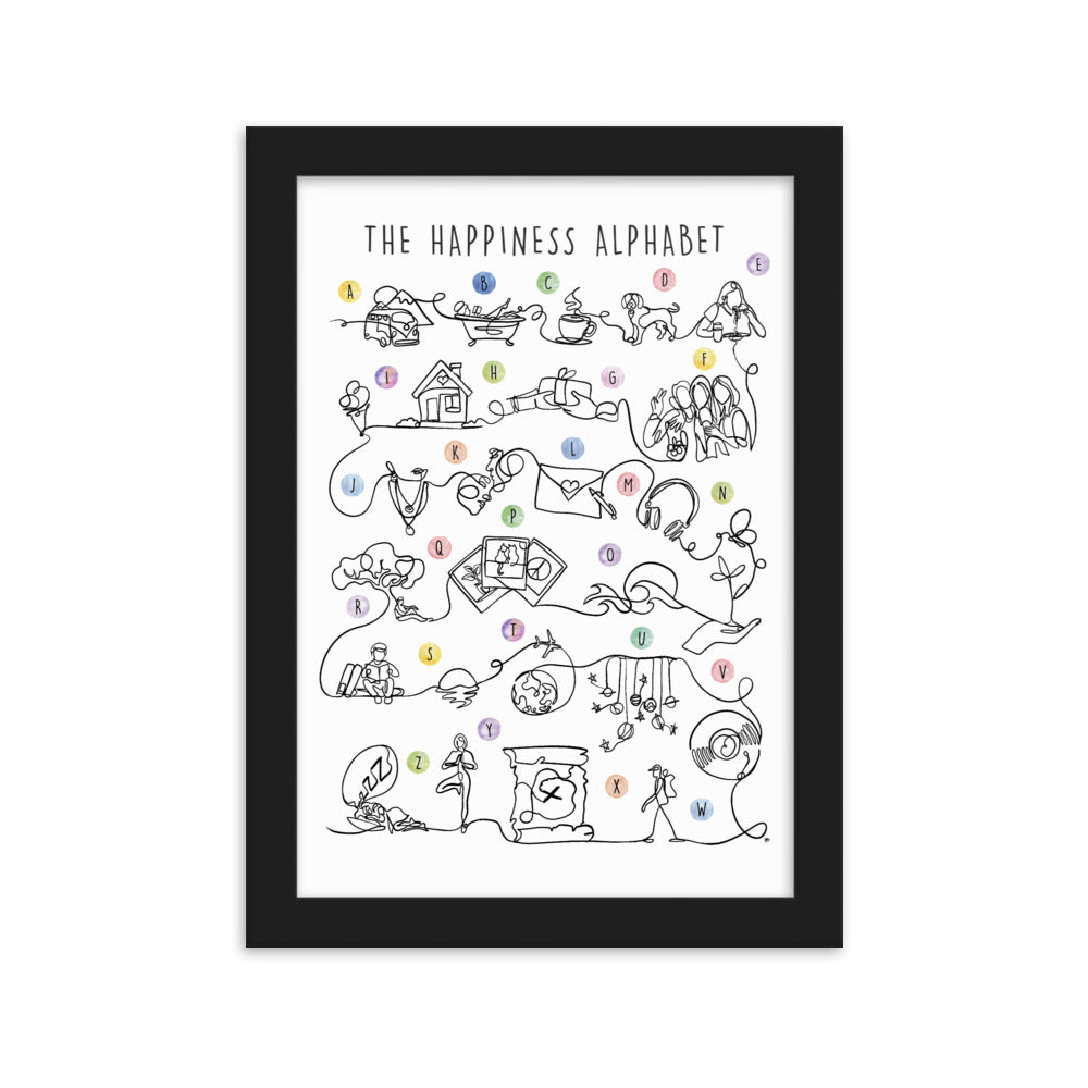 The Happy Alphabet - Framed Art Print