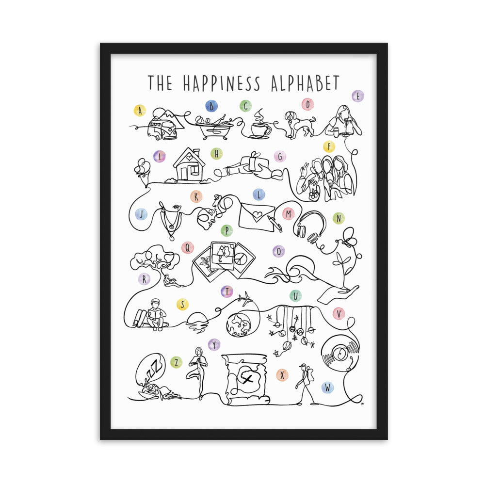 The Happy Alphabet - Framed Art Print