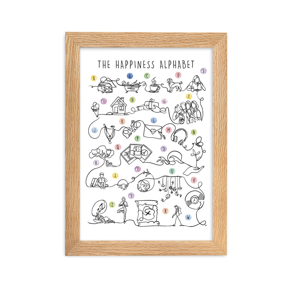 The Happy Alphabet - Framed Art Print