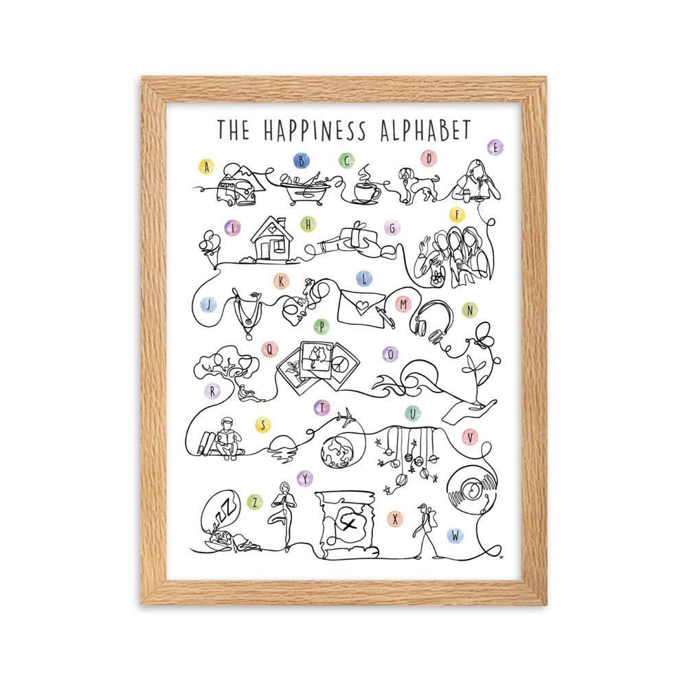 The Happy Alphabet - Framed Art Print