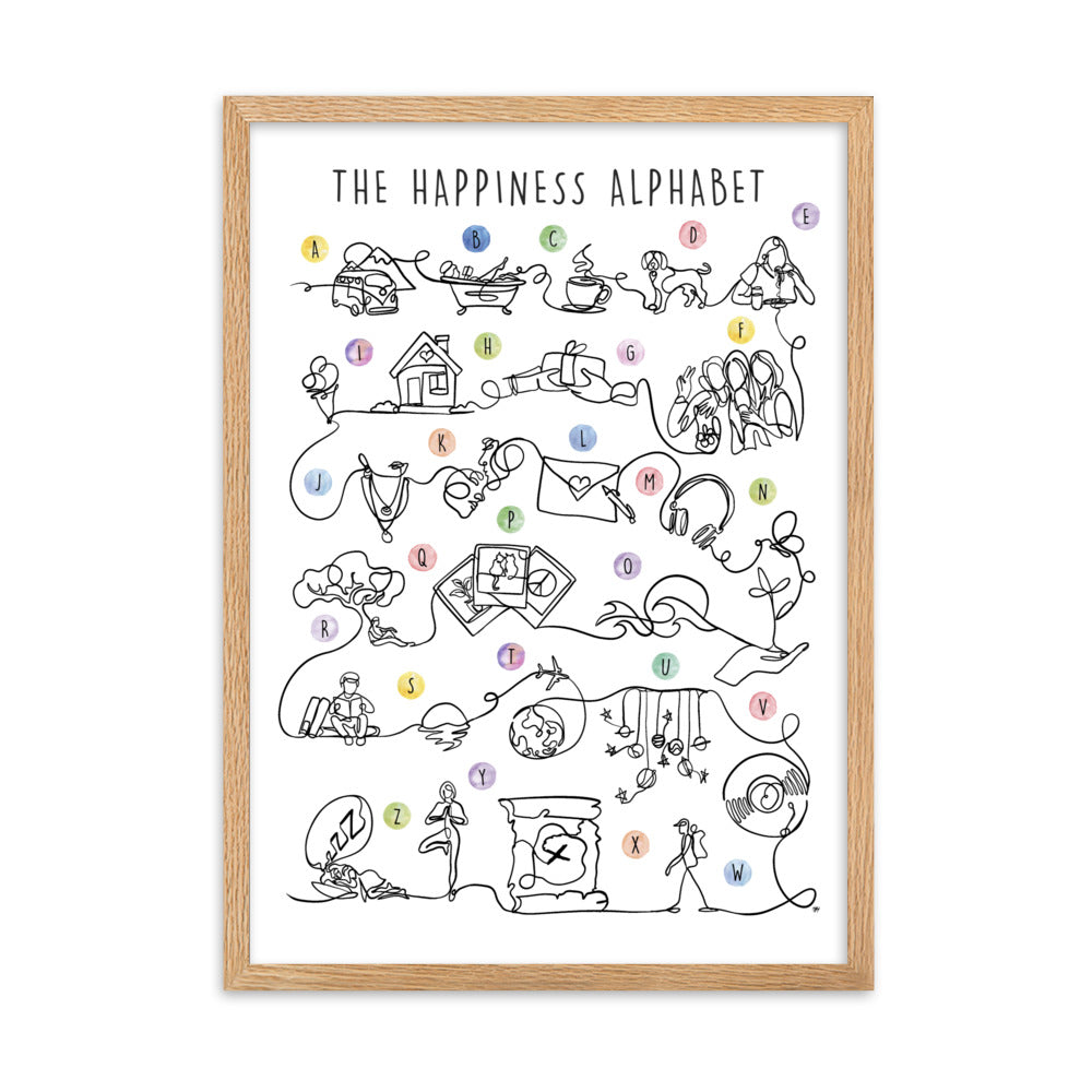 The Happy Alphabet - Framed Art Print