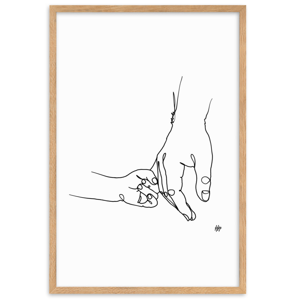 Father and Daughter - Framed Art Print