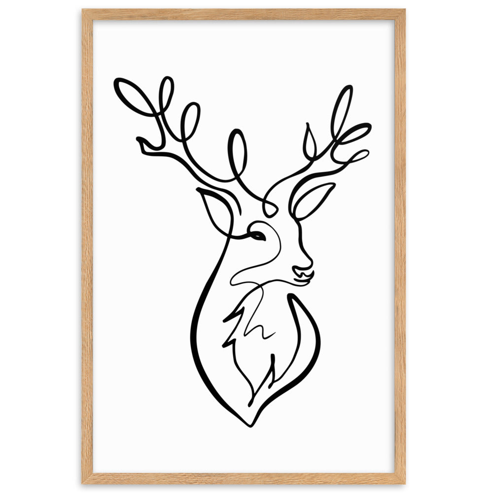 The Stag - Framed Art Print