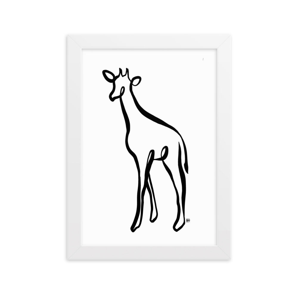 The Giraffe - Framed Art Print