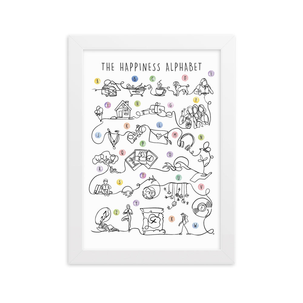 The Happy Alphabet - Framed Art Print