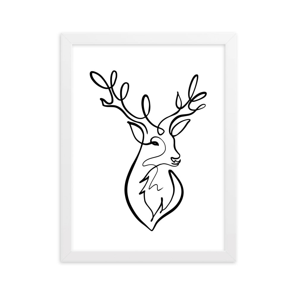 The Stag - Framed Art Print