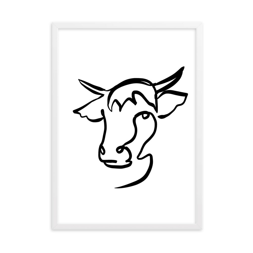 The Highland Cow - Framed Art Print