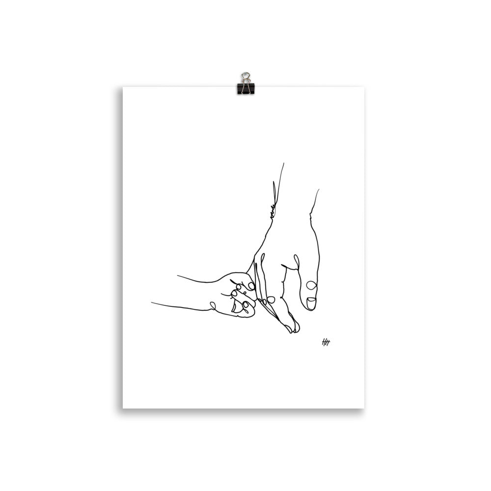 Father and Daughter - Art Print